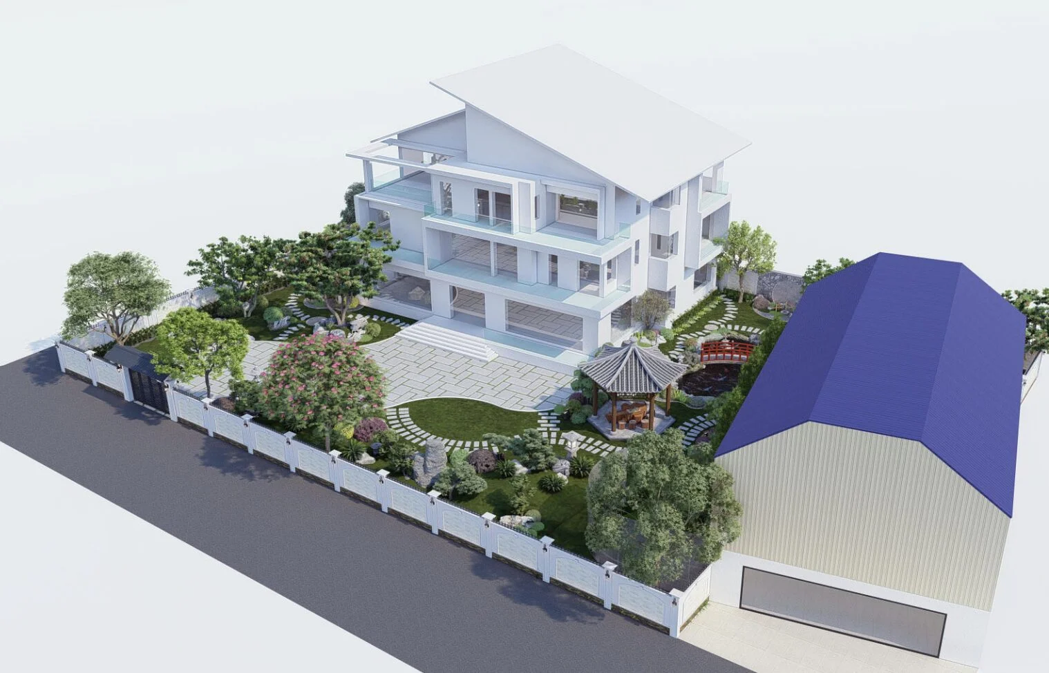 Thiết kế sân vườn đa chức năng